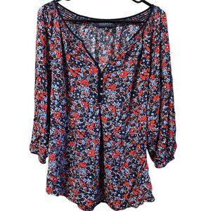 Jones New York Signature Floral Blouse Size 2X